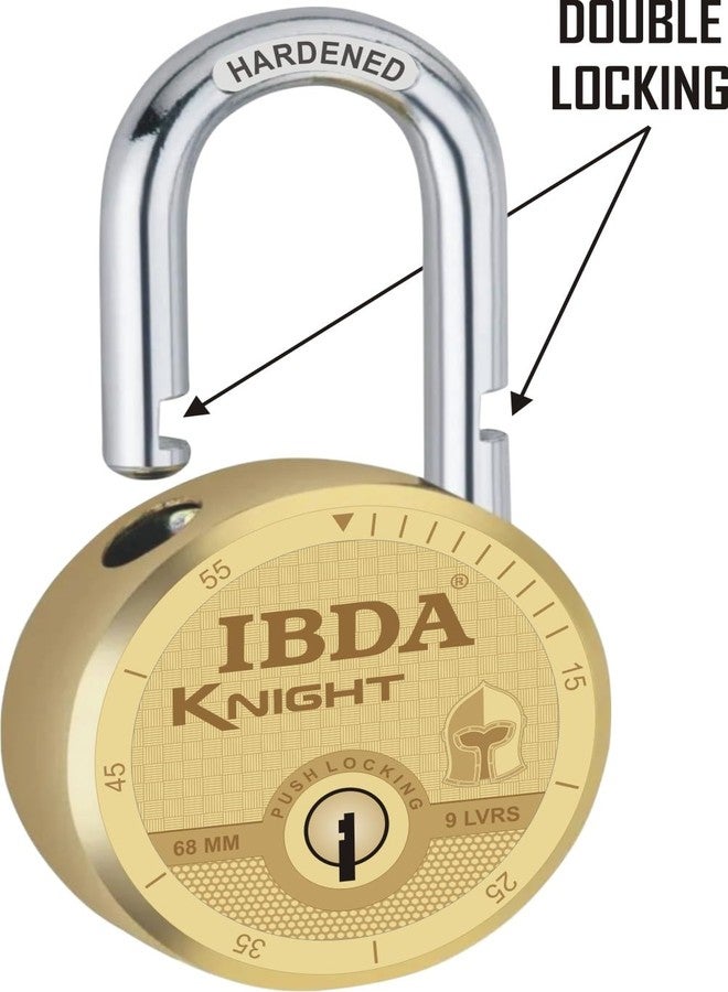 IBDA Lock with 4 Keys | Lock with Multiple Keys | Lock and Keys | Push/auto Lock | High Security Steel Body | Lock for Home, Shutter, gate, Door, Shop, School, Flat, Warehouse (Gold) - Image 4